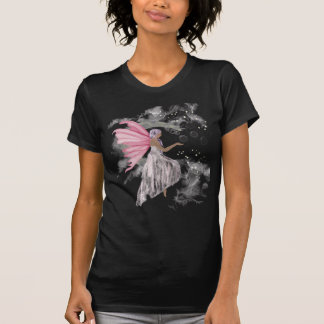 Roze fee op de maan t-shirt