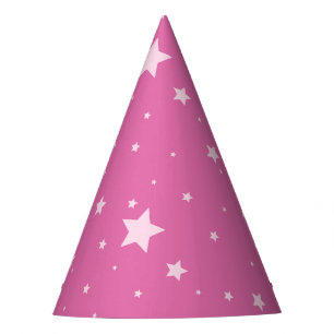 Roze fee sterren meisje verjaardagsfeestje hoed feesthoedjes