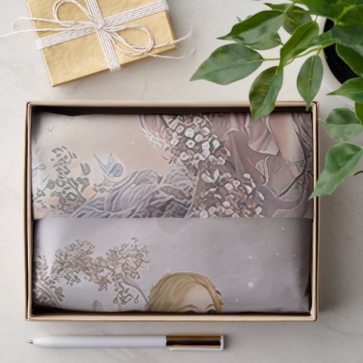  roze fee tissuepapier (Geschenk)