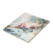 Roze Fee van de Vlinders Tegeltje (Zijkant)