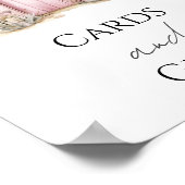 Roze feeën Baby in Bloom Douche Kaarten en geschen Poster (Hoek)