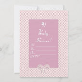Roze feeën babyshower uitnodigingen (Achterkant)