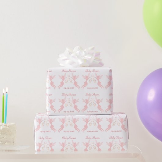 Roze Feeën Design Baby Shower Cadeaupapier (Feestgeschenken)