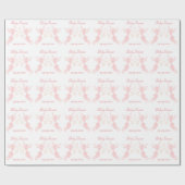 Roze Feeën Design Baby Shower Cadeaupapier (Vlak)