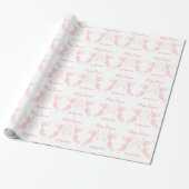 Roze Feeën Design Baby Shower Cadeaupapier (Uitgerold)