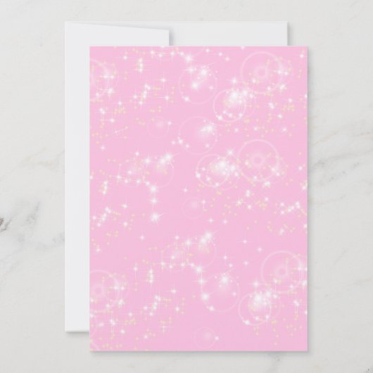 Roze Feeën Verjaardagsuitnodiging Feeën Tuin Kaart (Achterkant)