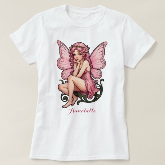 Roze feeënprinses t-shirt (Design voorkant)