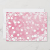 Roze feeënprinses verjaardagsfeestje voor meisjes kaart (Achterkant)