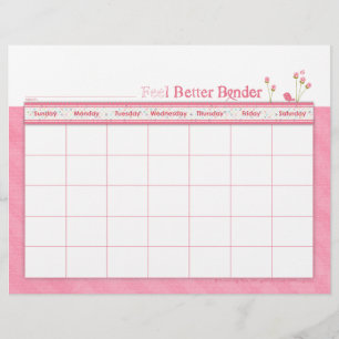 Roze Feel Better Binder Agenda Flyer