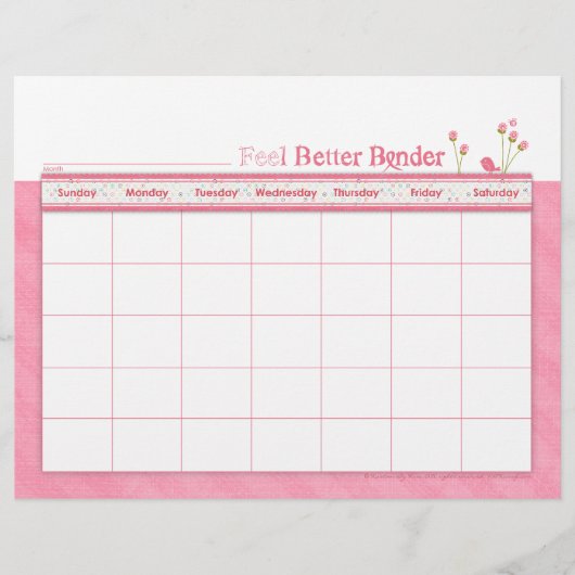 Roze Feel Better Binder Agenda Flyer (Voorkant)