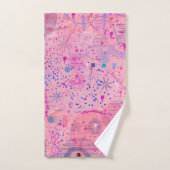 Roze Feest Maximalistische Kunst Bad Handdoek (Handdoek)