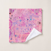 Roze Feest Maximalistische Kunst Bad Handdoek (Wasdoekje)