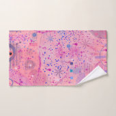 Roze Feest Maximalistische Kunst Bad Handdoek (Handdoek)