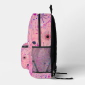 Roze Feest Maximalistische Kunst Bedrukte Rugzak (Rechts)