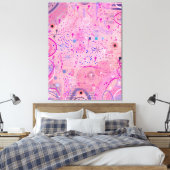 Roze feest maximalistische kunst canvas afdruk (Insitu (Slaapkamer))