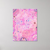 Roze feest maximalistische kunst canvas afdruk (Voorkant)