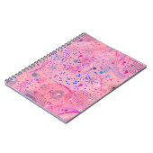 Roze feest maximalistische kunst notitieboek (Linkerzijde)