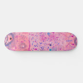 Roze feest maximalistische kunst persoonlijk skateboard (Horizontaal)