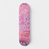 Roze feest maximalistische kunst persoonlijk skateboard (Voorkant)