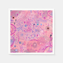 Roze Feest Maximalistische Kunst Servet