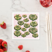Roze Feest Monstera Servetten (Insitu)