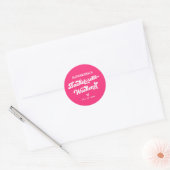 Roze feestartikel voor vrijgezellenfeest dames ronde sticker (Envelop)