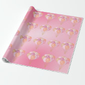 Roze Feestballonnen Cadeaupapier (Uitgerold)