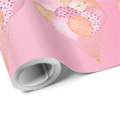 Roze Feestballonnen Cadeaupapier (Rol Hoek)