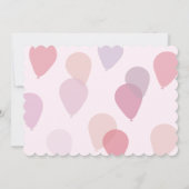 Roze Feestballonnen Leuke Verjaardag Kaart (Achterkant)