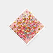 Roze feestconfetti! servet (Hoek)