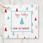 Roze feestdag cadeau/etiketjes bedankjes labels (Voorkant)