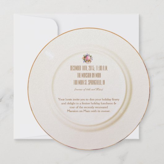 Roze  feestdag Engelse theaterpartij uitnodiging (Achterkant)