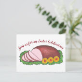 Roze feestdag Kerstmis Paasfeest Dinner Party Briefkaart (Staand voorkant)