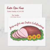 Roze feestdag Kerstmis Paasfeest Dinner Party Briefkaart (Voorkant / Achterkant)