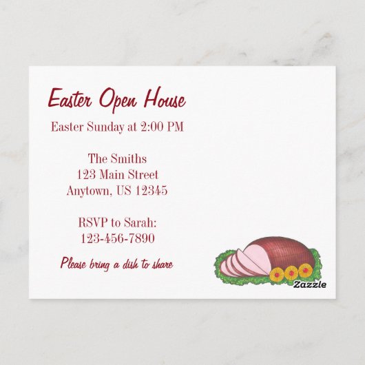 Roze feestdag Kerstmis Paasfeest Dinner Party Briefkaart (Achterkant)