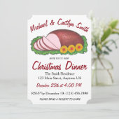 Roze feestdag Kerstmis Paasfeest Dinner Party Kaart (Staand voorkant)