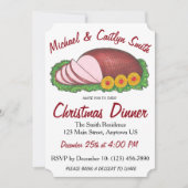 Roze feestdag Kerstmis Paasfeest Dinner Party Kaart (Voorkant)