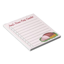 Roze feestdag Kerstmis Paasfeest Dinner Party Notitieblok