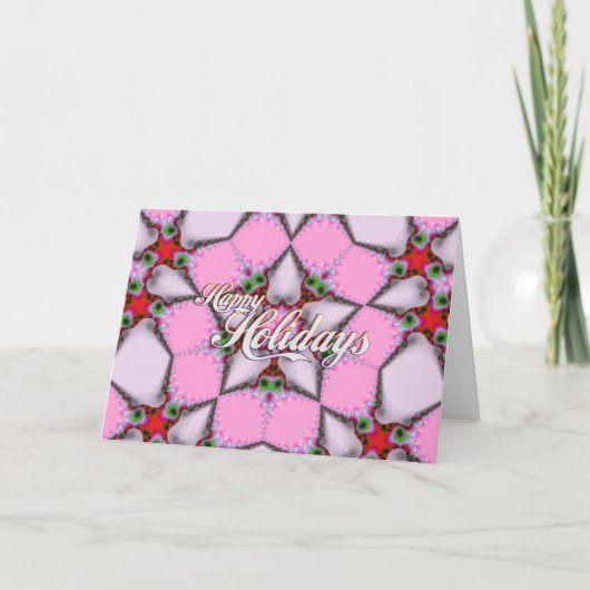 Roze Feestdagen Kaart (Voorkant)