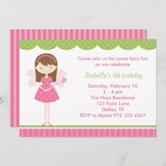 Roze feestdagen kaart (Voorkant / Achterkant)