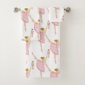 Roze feestdagen kinder ballerina bad handdoek (Insitu)