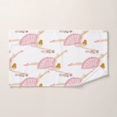 Roze feestdagen kinder ballerina bad handdoek (Handdoek)