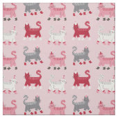 Roze feestdagen stof (Swatch)