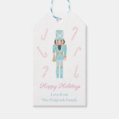 Roze Feestdagen van inktappelbont, snoeprietsnoere Cadeaulabel (Voorkant)