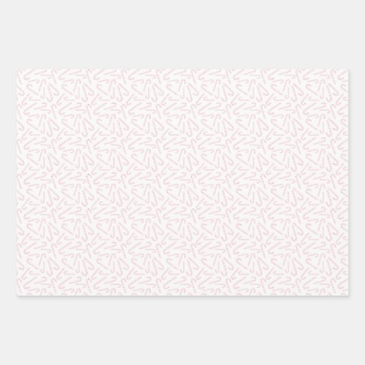 Roze Feestdagen voor kerstmis met snoepsnoep Inpakpapier Vel (Voorkant 3)