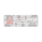 Roze feestelijke Adresetiketten voor kerstbomen Etiket (Voorkant)