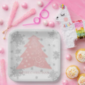 Roze feestelijke Bord kerstboompapier (Feest)