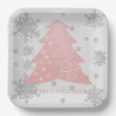 Roze feestelijke Bord kerstboompapier (Voorkant)