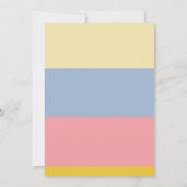 Roze Feestelijke Flamingo Zomerfeest Kaart (Achterkant)