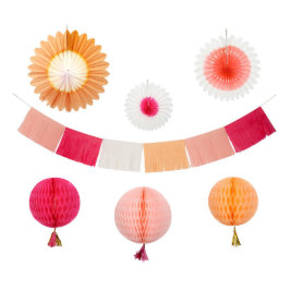 Roze Feestelijke Garland Party Kit